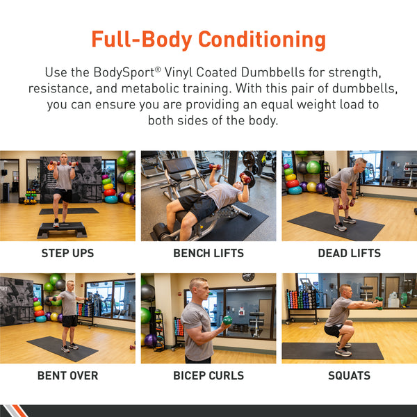 BodySport® Vinyl Dumbbells