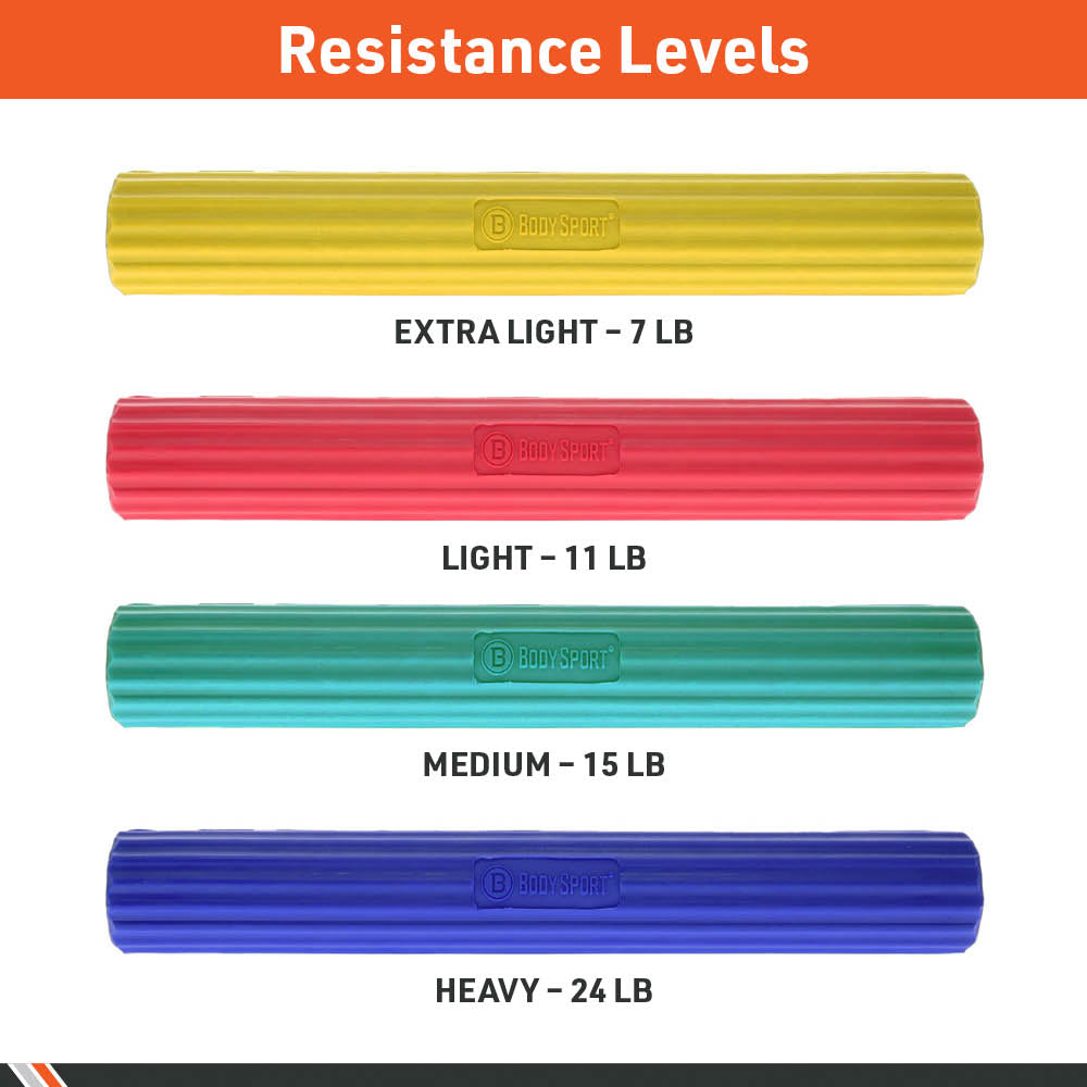 SIMIEN Flexible Rubber Twist Bar - 3 Resistance Bar Levels In 1 - T