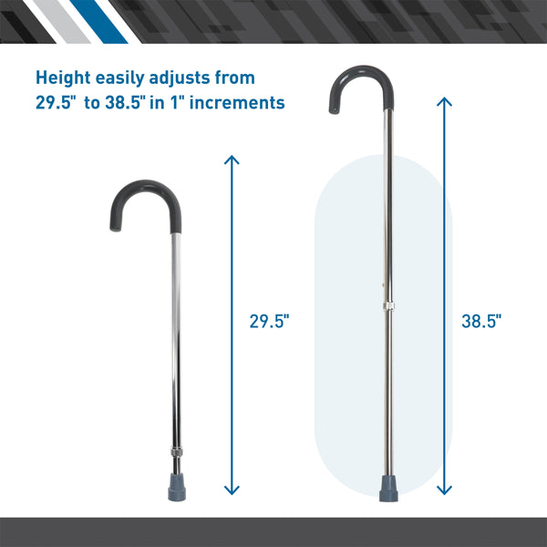 BodyMed&reg; Aluminum Adjustable Height Cane