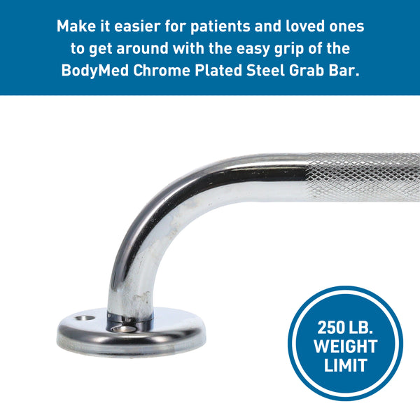 BodyMed&reg; Chrome Plated Steel Grab Bar