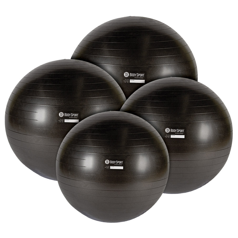 Body Sport&reg; Studio Series Charcoal Fitness Balls