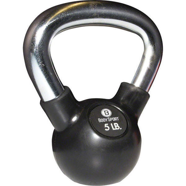 Body Sport&reg; Rubber Chrome Kettlebells