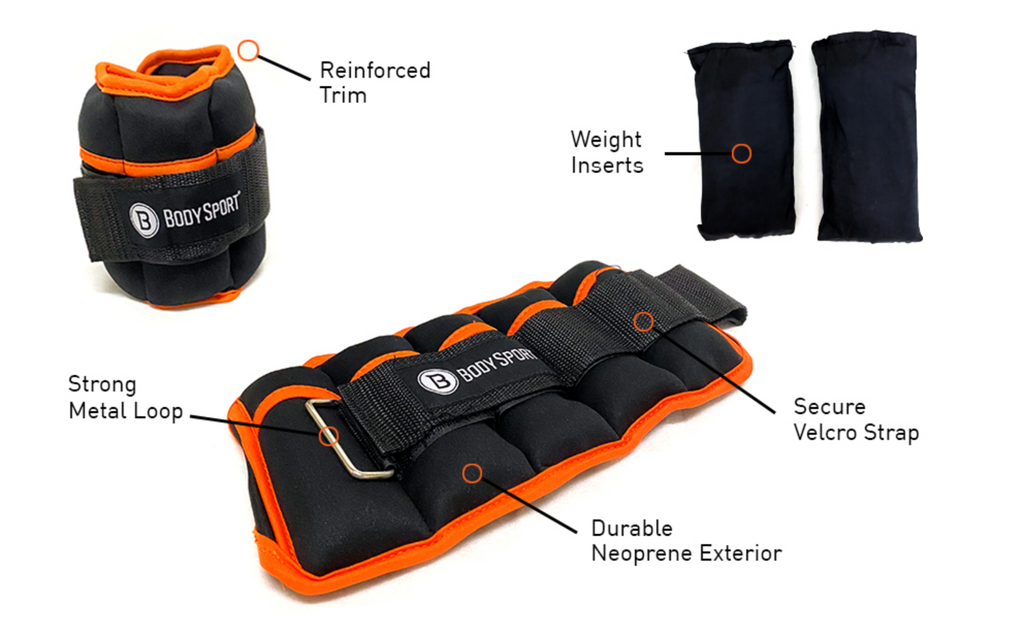 BodySport® Adjustable Ankle Weights