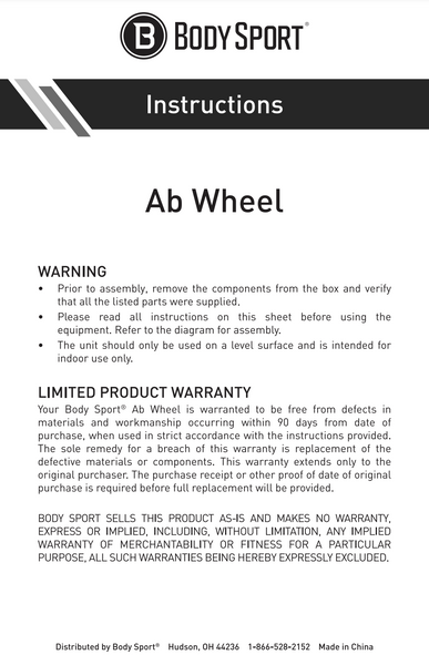 BodySport® Ab Wheel