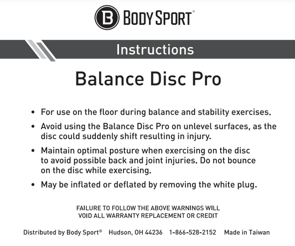 BodySport&reg; Balance Disc Pro