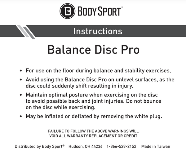 Body Sport&reg; Balance Disc Pro