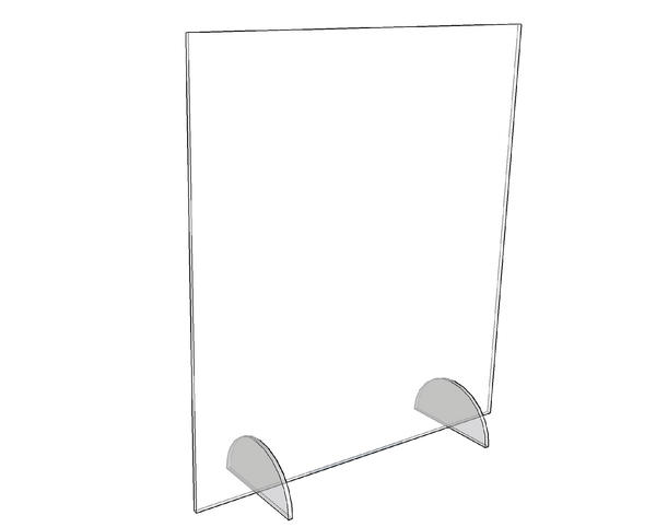 Retail or Lobby Sneeze Guard & Shield or Customers & Workers Protection - 3 Sizes