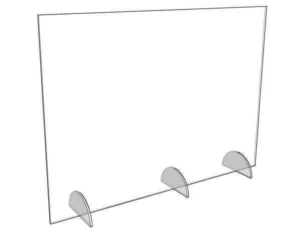 Retail or Lobby Sneeze Guard & Shield or Customers & Workers Protection - 3 Sizes